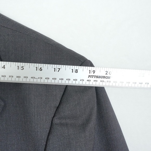 Brooks Brothers Blazer Men's Sz 42R Super 110s Worsted Wool Jacket Dark Charcoal - Picture 11 of 12